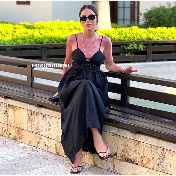 ZARA Embroidered Eyelet Midi Dress NWT LAST ONE!!! - Picture 7 of 16